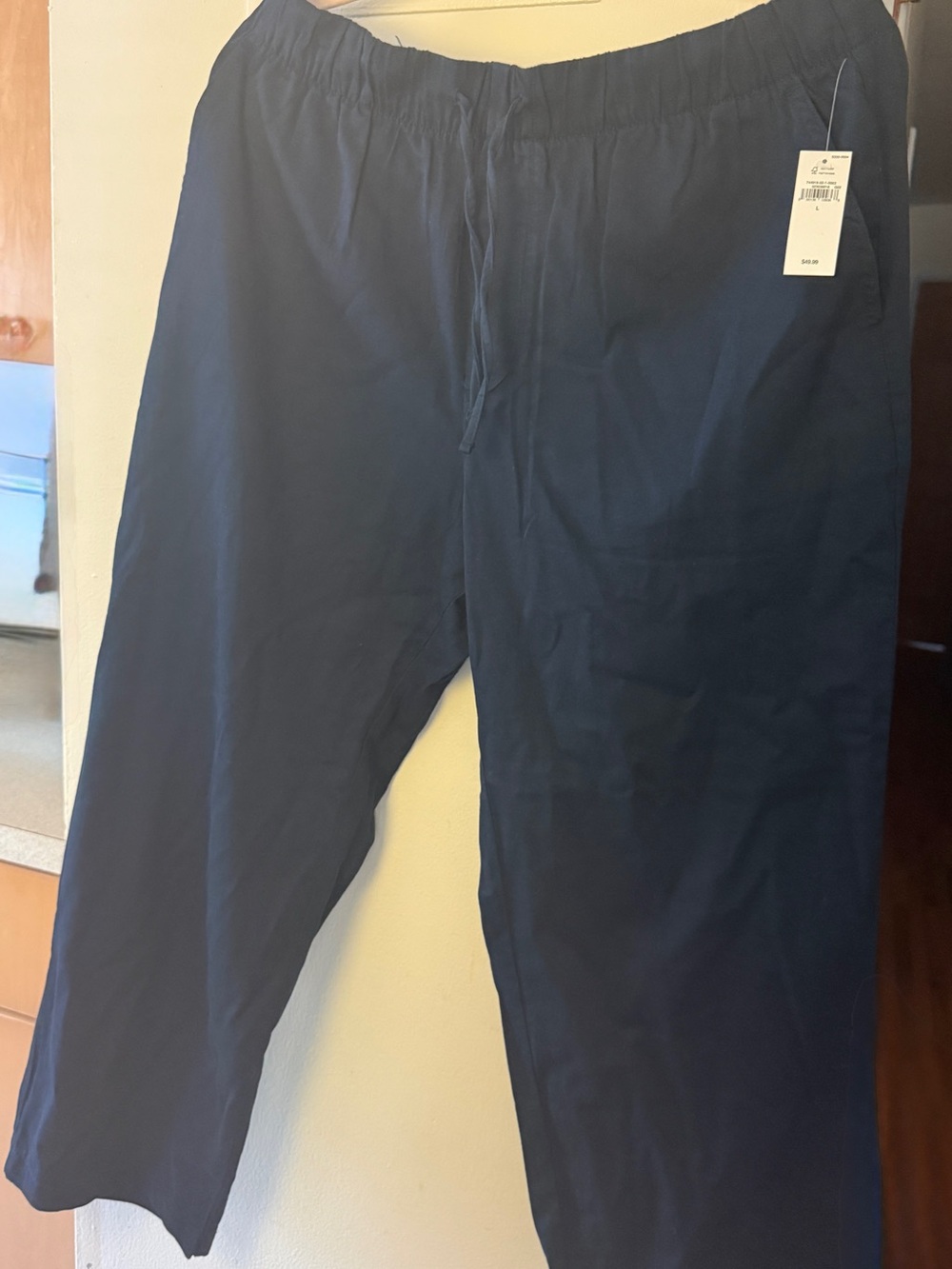 GAP Navy Elastic-Waist Jogger Pants size Large